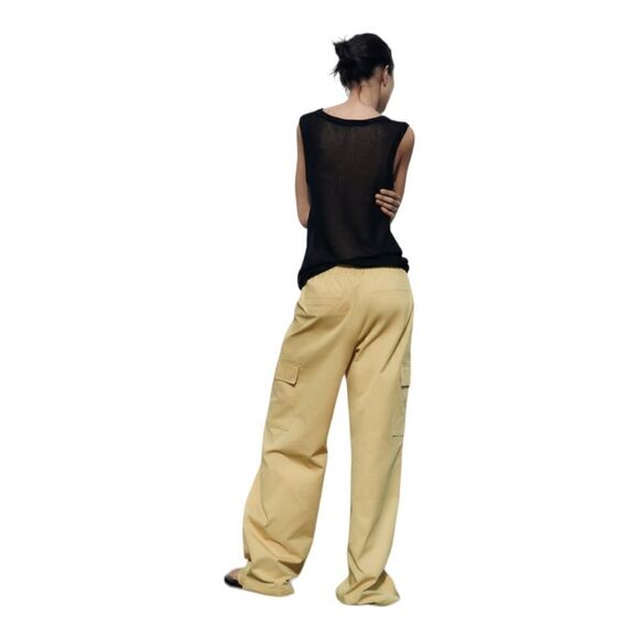 ZARA | Straw | FULL LENGTH PANTS - Picture 5 of 10